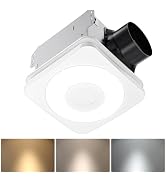 OREiN 3-in-1 Bathroom Exhaust Fan with LED Light & Humidity Sensor, 160 CFM, Auto-On at 60% Humid...