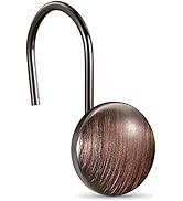 CHICTIE Bronze Shower Curtain Hooks Rings,Oil Rubbed Metal Rust Resistant Decorative Shower Curta...