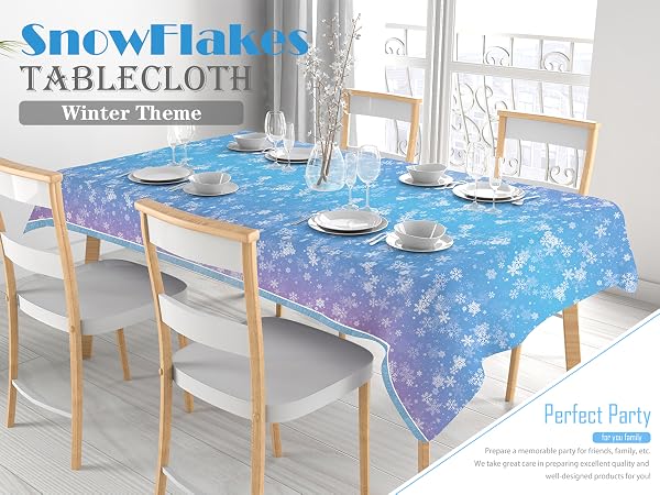 Snowflake Plastic Tablecloth