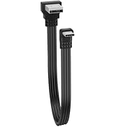 LANMINGLEL Short 90 Degree Flat USB 2.0 Cable USB Male to Type C Male Flat Soft Data Cable 480Mbp...