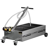 CAMMOO 25 Gal Electric Oil Drain Pan, 110V High-Flow Pump, 9.8 FT Hose, 200 W Motor, 2 Locking Sw...