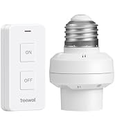 TREEWELL Remote Control Light Bulb Socket with Portable Magnetic Switch | 200FT Range Wireless Li...
