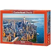 CASTORLAND 500 Piece Jigsaw Puzzle, Sunset Over Manhattan, New York, NYC, Cityscape Puzzle, USA