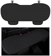 Car Back Seat Cover,Non-Slip & Breathable Bench Seat Cover with Side Pockets for Car Storage & Pr...