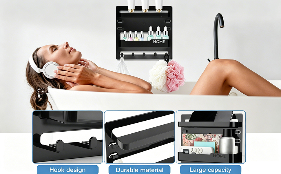 Bedside Shelf Wall Mount and Wall Nightstand for Bedroom