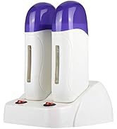 110V Double Depilatory Wax Warmer Waxing Kit for Women Men Coarse Hair Removal with Heater Base f...