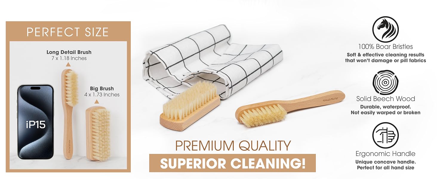 laundry brush set white boar