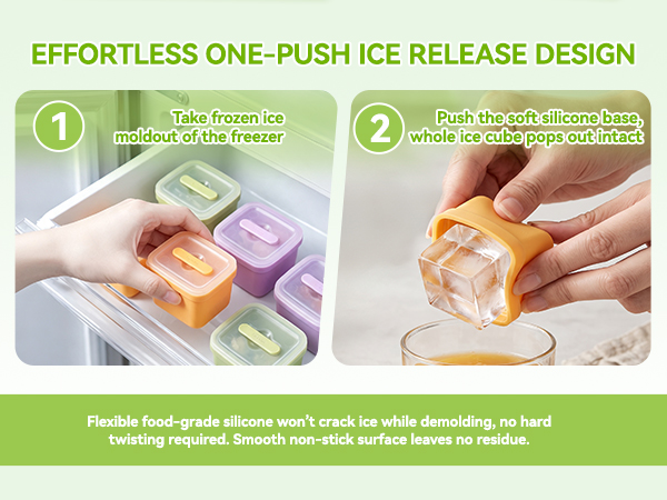 Silicone Ice Cube Molds Set of 6