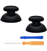 eXtremeRate Black Replacement Thumbsticks for PS5 Controller, Custom Analog Stick Joystick Compat...