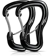 Travel Bird Heavy Duty Carabiner Clip Hook 8KN (1763 lbs), 2 PCS Ultra-Light Aluminum Caribeaners...