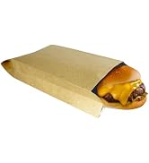 PABCK 30Pcs Kraft Paper Waxed Bag Foil Inner Food Storage Greaseproof Paper Bags for Party Favor ...