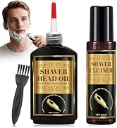 kuailaya Shaver Cleaning Solution, Shaver Cleaner and Clipper Blade Oil 2-in-1 Cleaning & Mainten...
