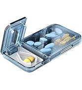 MURRI&MURRDI Pill Organizer with Pill Splitter Pill Cutter,Daily Pill Box Cutter for Small or Lar...