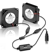 GDSTIME 40mm USB Blower Fan 5V with 3 Speed Control, Micro 5 Volt DC Brushless Fans 4010 Hydrauli...