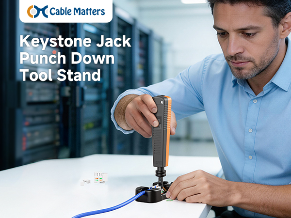 Keystone Jack Punch Down Tool Stand - Stable Base for RJ45 & RJ11 Termination