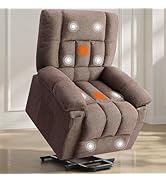 Sweetcrispy Power Lift Recliner Chair with Vibration Massage and Heat for Adults, Ergonomic Overs...