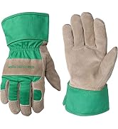 Wells Lamont Kids Work and Garden Gloves with Safety Cuff, Fits Youth Ages 5-8 (952M), Abrasion R...