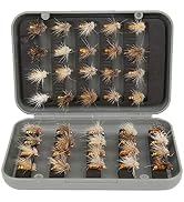 Joyzan Fly Fishing Flies, Fly Fish Lure Kit Accessory Flyfishing Gear Floating Lures Dry Insect A...