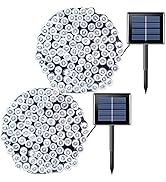 JMEXSUSS 2 Pack 200 LED Solar String Lights 75.5 ft Solar Christmas Lights Outdoor Waterproof 8 M...