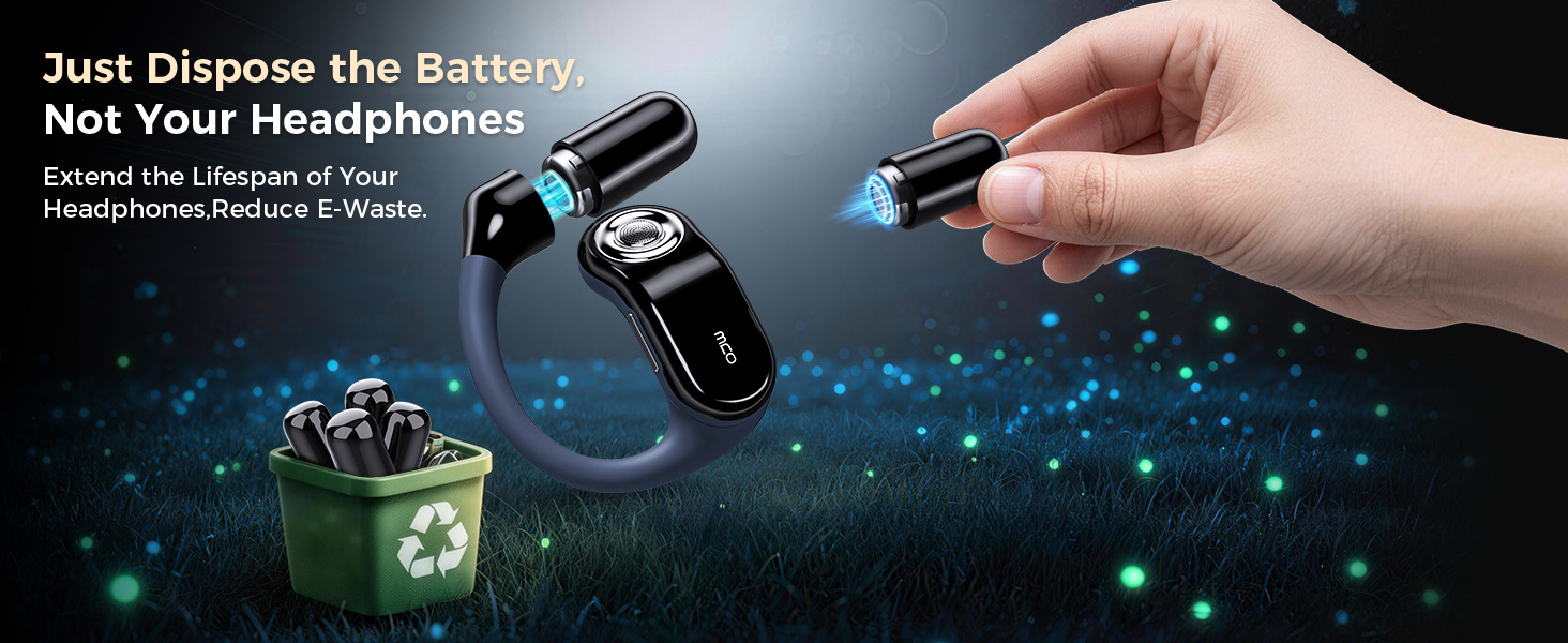 Replace the battery when it ages—no need to replace the entire headphones.