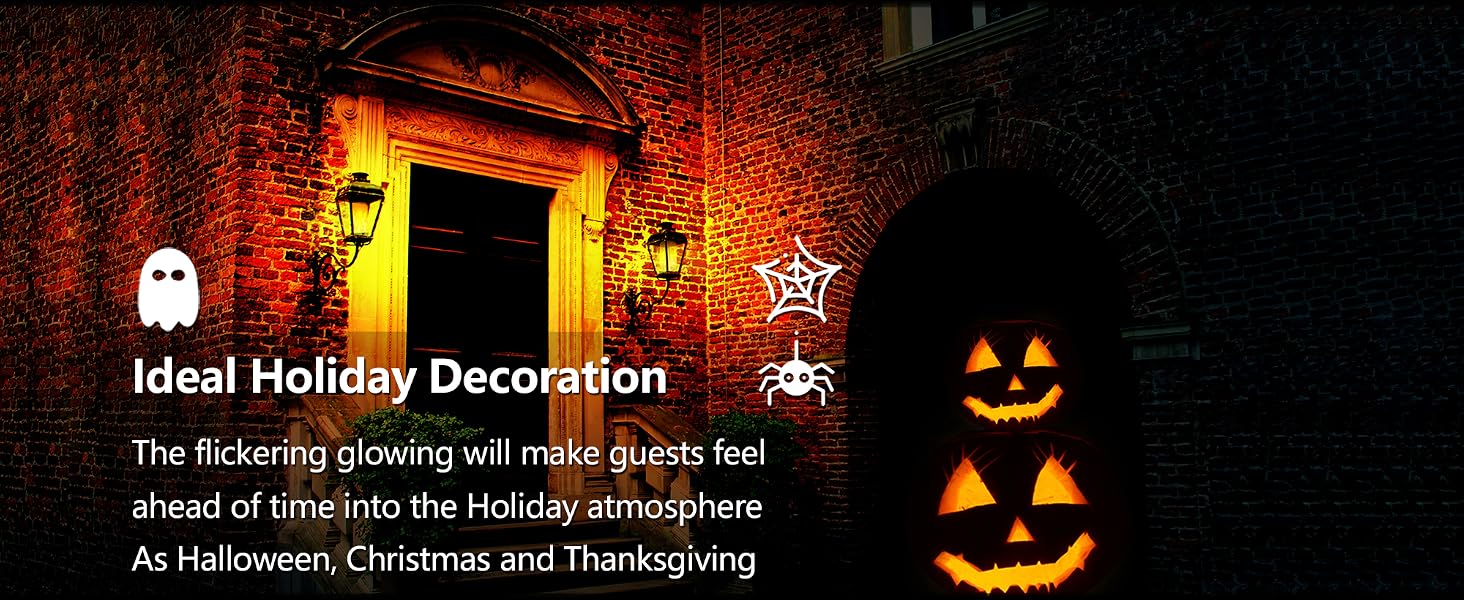 Halloween decorations outside, Flame bulb decorate your house