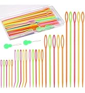 UOOU 67 PCS Plastic Needles, 5 Sizes Yarn Needles, Darning Needles for Yarn, Yarn Needles Large E...