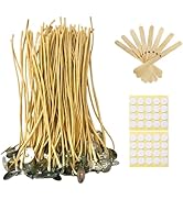 Candle Wicks 100 PCS 8 inch Hemp Candle Wicks 2.5mm Orgainc Beeswax Candle Wicks for Candle Makin...