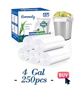 clear small 4 gallon trash bags, garbage bags, bathroom trash can bin liners, waste basket liner
