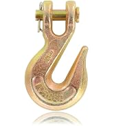 V-chen 5/16 Inch Chain Hook Clevis Grab Hook, Grade 70 Forged Steel Alloy Clevis Hooks, Heavy Dut...
