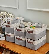 DECOMOMO Small Baskets | Storage Baskets for Organizing Shelves Linen Closet Bathroom Baby Cloth ...
