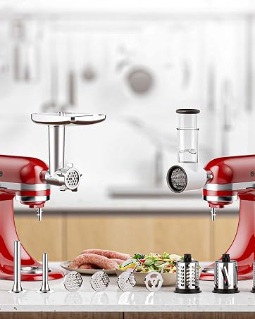 Meat Grinder and Slicer Shredder Attachment for KitchenAid