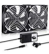Wathai Big Airflow 120mm Fan 110V 240V AC Power Supply, Speed Controller 3V to 12V, for Mining Ma...