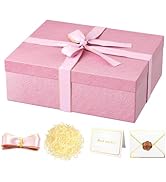 JOYIT Pink Gift Box 16.5''x13''x5.5'' - Large Gift Boxes with Lid for Presents Packaging, Birthda...
