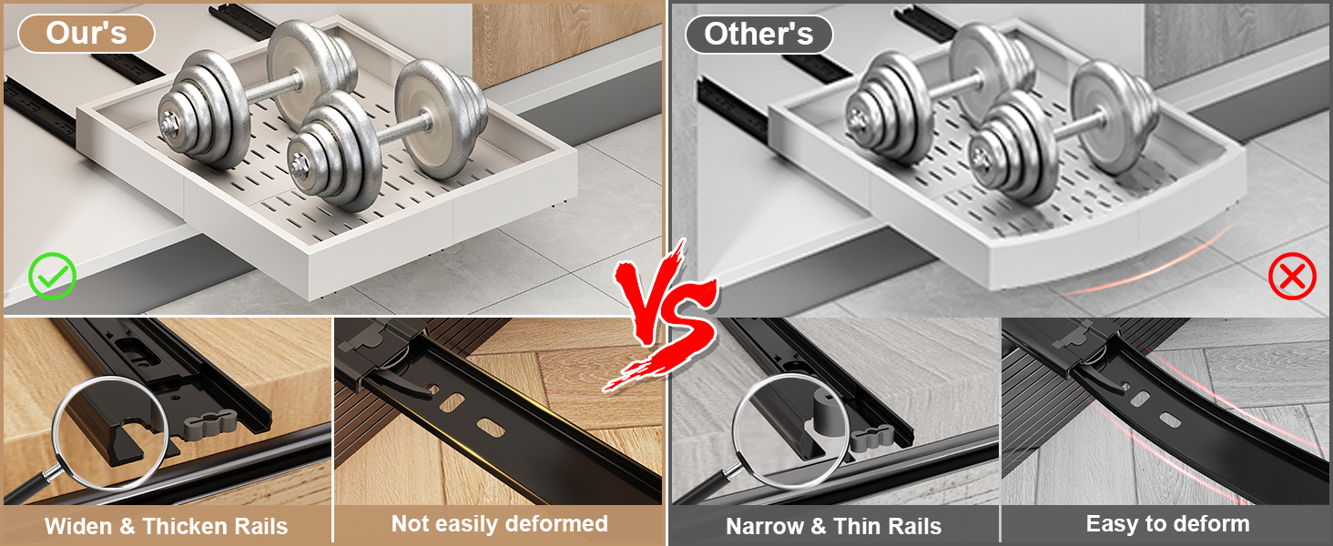 widen&thicken rails and not easily deformed