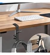 CaLeQi Desk Mount Bag Holder Hook Clamp,On Backpack Hanger Portable Desk Mount Headphones Holder ...