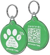 MYLUCKYTAG NFC & QR Code Smart Pet ID Tag Personalized Dog Cat Tag, Online Pet Profile, Pet Locat...