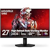KOORUI 27'' 240Hz Gaming Monitor, Fast VA,1ms FHD 1080p, 95% DCI-P3 Adaptive Sync,DisplayPort 1.4...