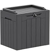 Greesum 31 Gallon Resin Deck Box Large Outdoor Storage for Patio Furniture, Garden Tools, Pool Su...