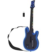 JJDWIN Wireless Guitar Hero Controller for PS4/PS3/PC, Rock Band & Clone Hero Games with RGB Ligh...