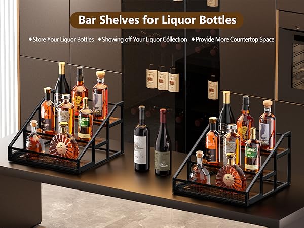 liquor bottle display shelf