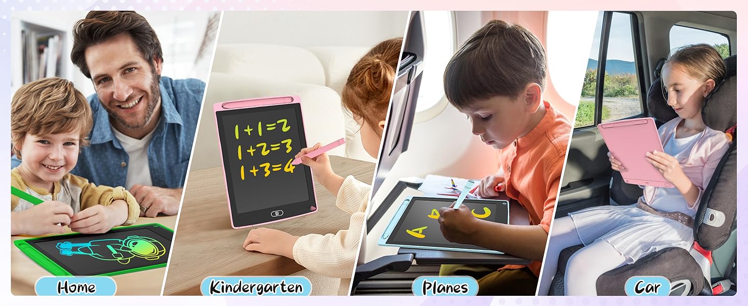 3 Pack LCD Writing Tablet for Kids, Colorful Toddler Drawing Tablet Doodle Board Etch a Drawing Pads