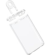 Pawfly Locking ID Badge Holder 3-Card Hard PC Card Case with Key Pin Ultra Clear Sleeve Protector...