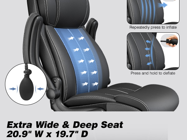 Ergonomic Office Chair Desk Computer Chair Leather High Back Executive Chairs with Adjustable Lumbar