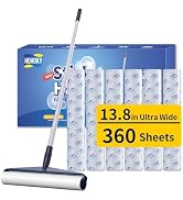13.8in Large Big XL Jumbo Lint Roller for Floor with Long Handle, Mega Sticky Rollers Pet Hair Re...