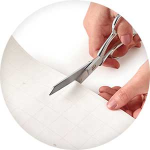 Hallmark premium wrapping paper features cutlines on reverse for straight cutting & easy wrapping