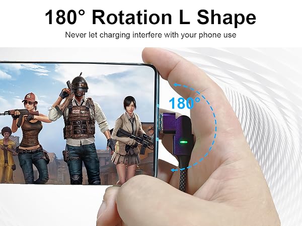 100W 180° Rotation Magnetic Charging Cable