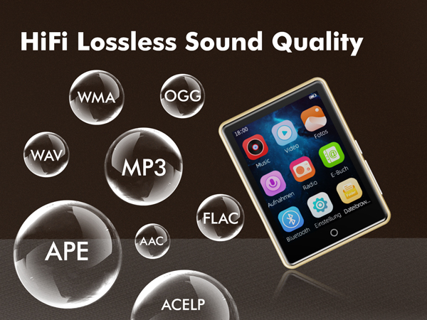 64GB MP3 Player with Bluetooth 5.3, Portable Music Player with Voice Recorder ,FM Radio, Pedometer
