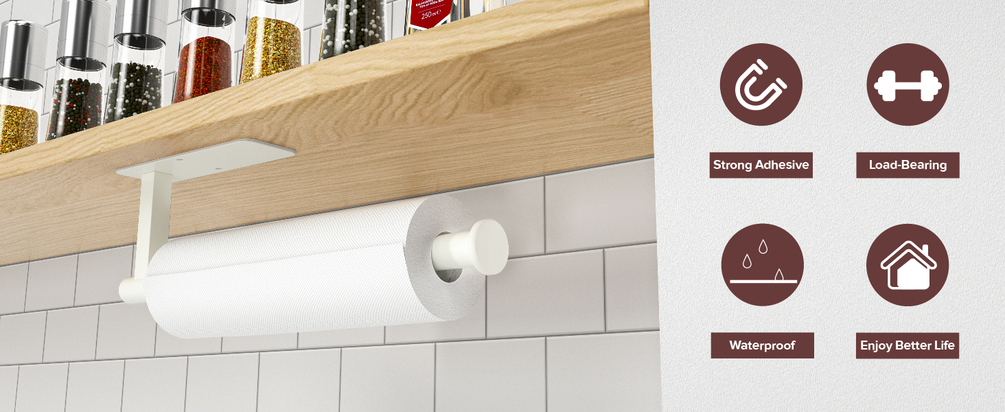 paper towel holder under cabinet