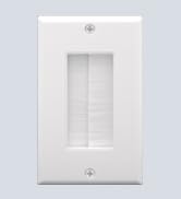 a white wall light with a glass panel