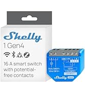 Shelly 1 Gen4 | Wi-Fi, Zigbee & Matter Smart Relay Switch with Dry Contacts, 1-Channel 16A | Home...